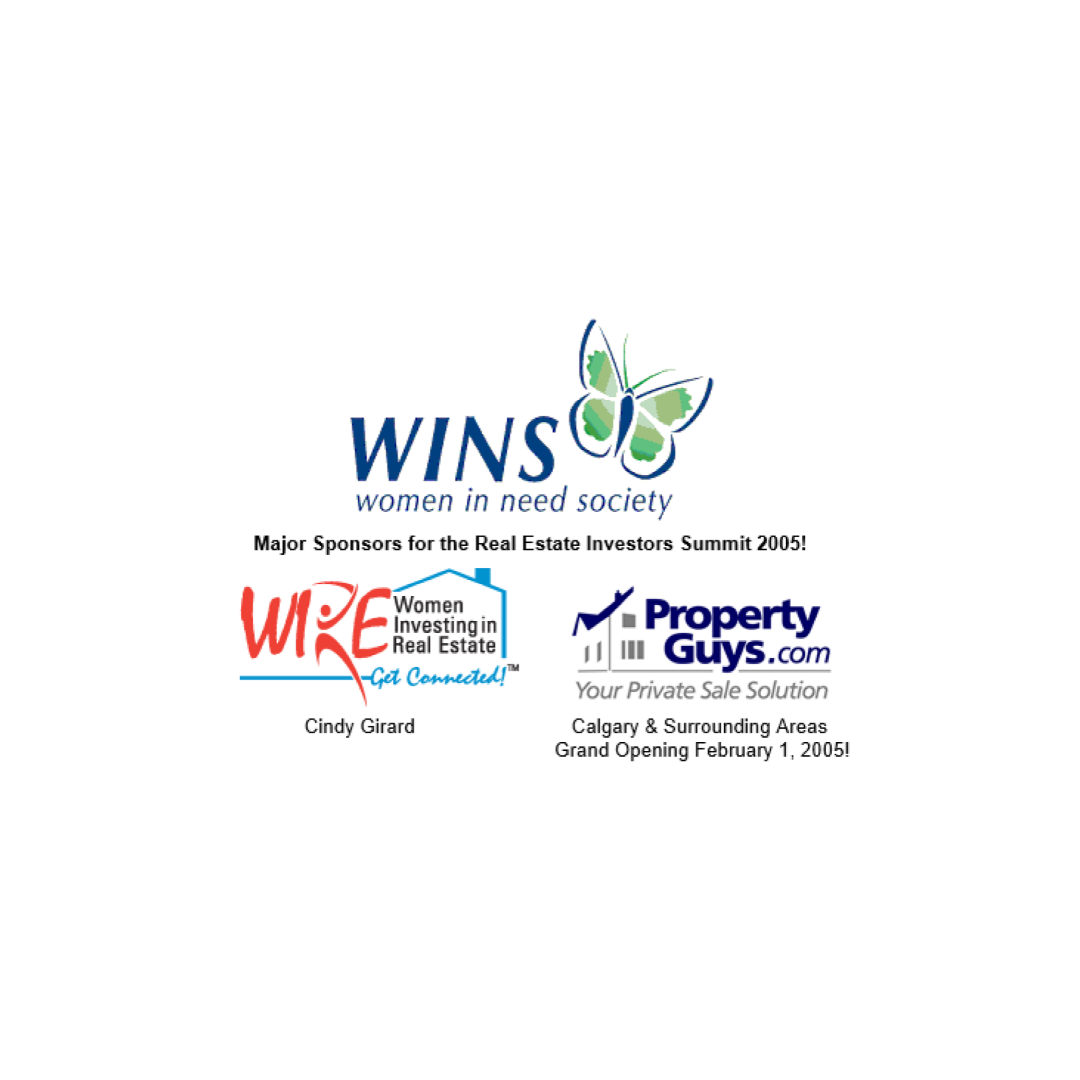 Real Estate Investors Summuit 2005 Sponsors - WIRE and PropertyGuys Calgary